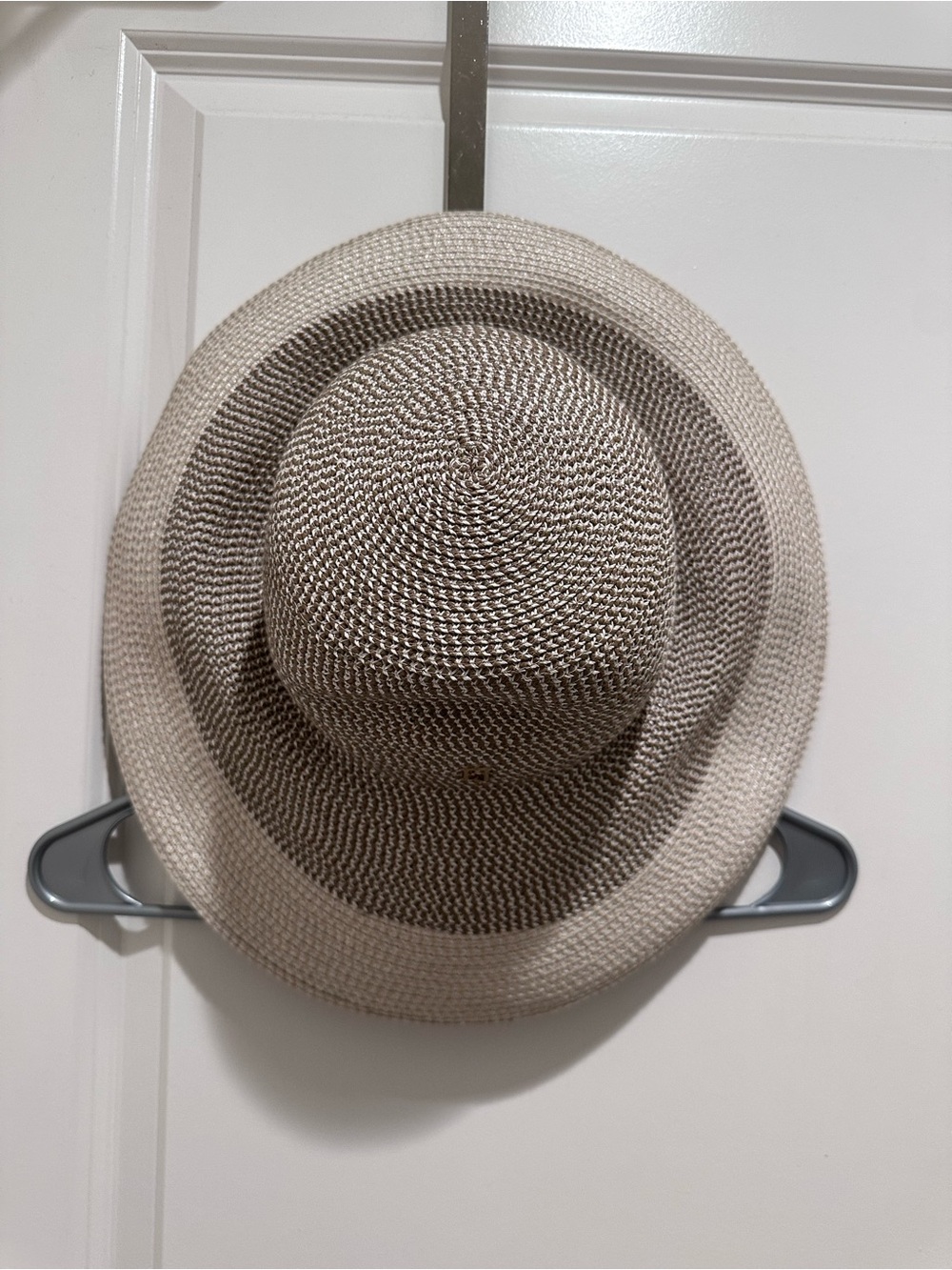 Eric Javits Woven Sun Hat UPF50 - Beige and Taupe - Picture 1 of 7